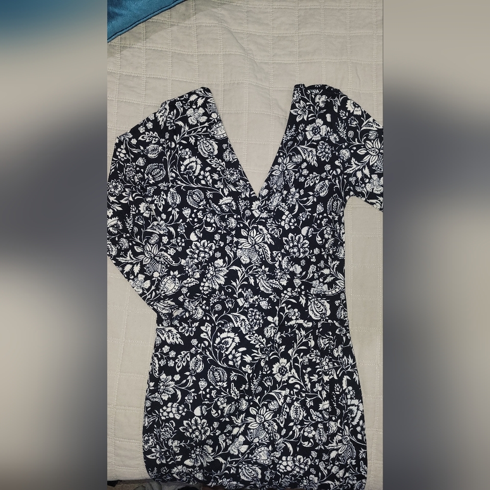 DNA Couture Black and White Long Sleeve Dress